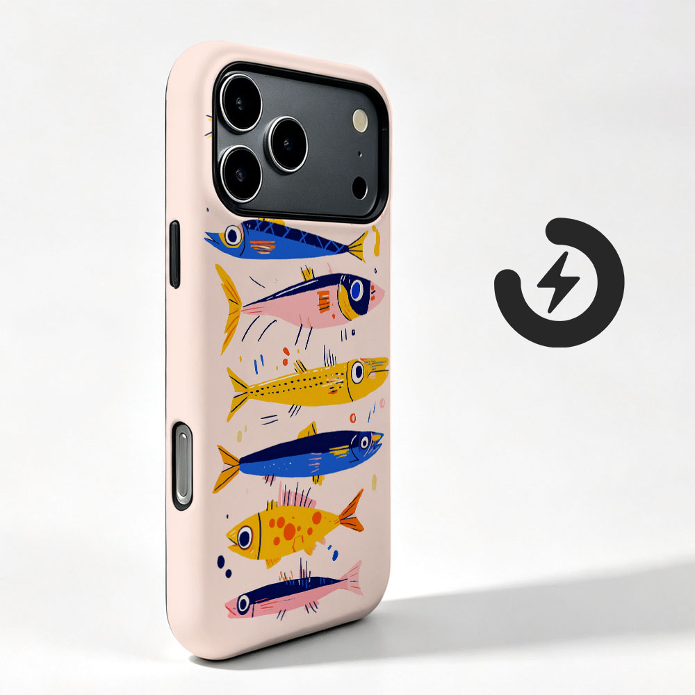 Oppo Find X8 - Oppo Find X8、X8s、X9s、X6、X7 Pro Ultra対応、磁石内蔵のスマートフォンケース。かわいい魚の柄が描かれた2-in-1フィルム付きシェル、耐衝撃バンパーカバー。