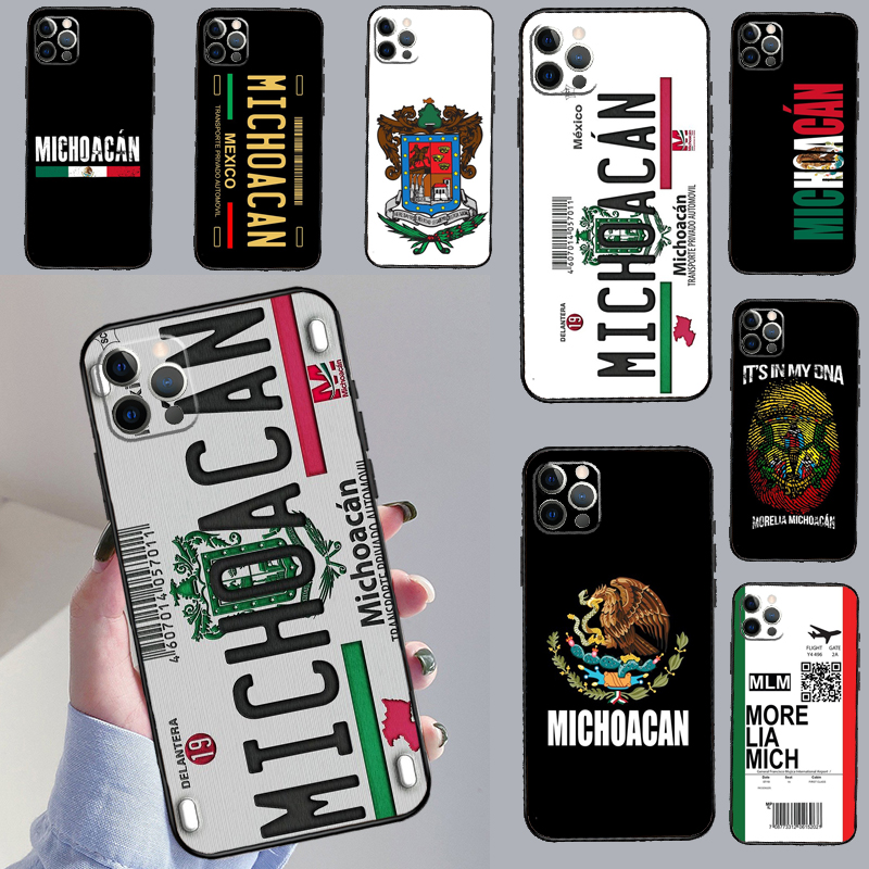 Realme C67 - ミチョアカン州のナンバープレートを刺繍したRealme 16、11、10、12、13、15、14 Pro Plus、C65、C55、C71、C67、C63、C61、C53、C35、C75、GT7、GT8 Pro用ケース