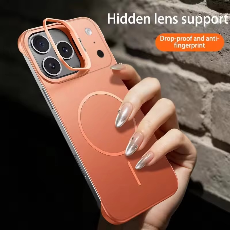 Camera Lens Protector - MagSafe対応 iPhone 17、16、15、14、13 Pro Max 5G用、耐衝撃性に優れたフレームレス金属製カメラレンズ保護ケース。