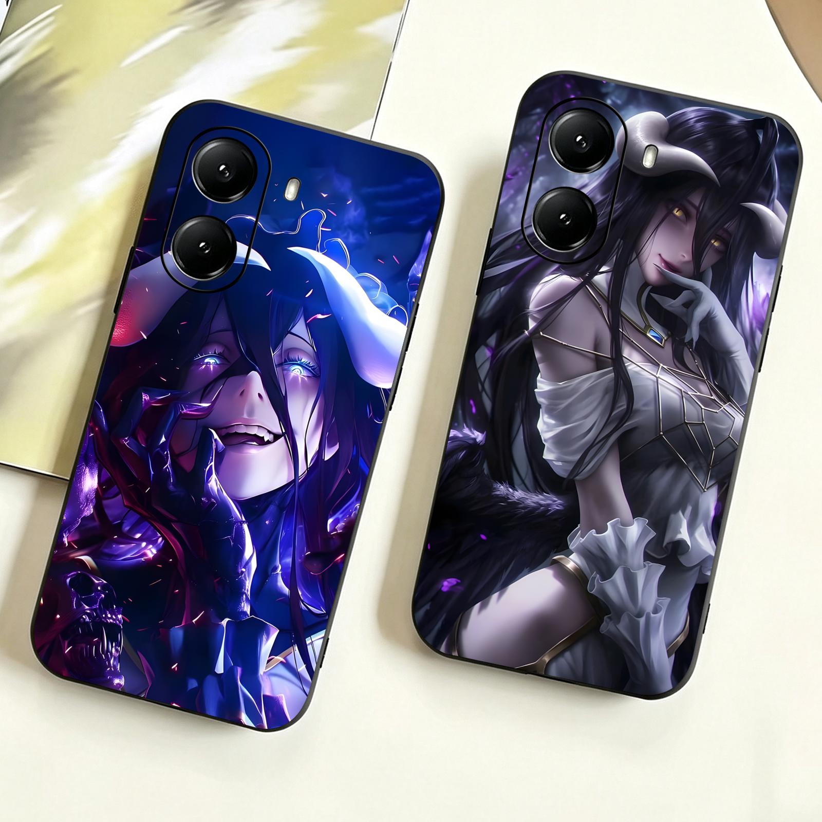 Xiaomi Poco X6 - アニメ「OVERLORD」のスマホケース。Xiaomi POCO M8、M7、M6、X8、X7、X6、F9、F8、F7、F6 Proに対応。超ソフトな素材で、衝撃に強いブラックの保護カバー。