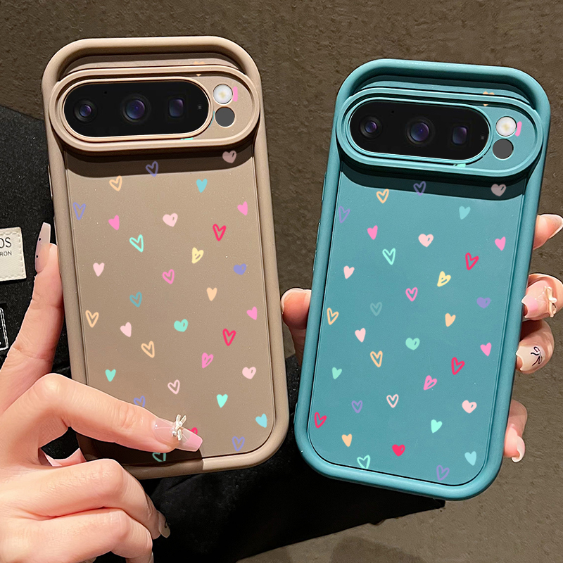 カラフルな小さなハート柄ソフトケース Google Pixe - Google Pixel 8A のレビューと価格