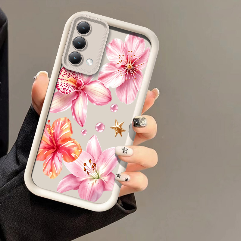 ピンクのユリ柄とライチの質感を再現した、OPPO Realm - Realme C67 のレビューと価格